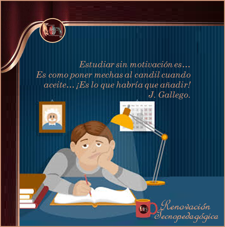 renovatio_rt's tweet photo. #Estudiar sin #motivación es como poner mechas al candil, cuando aceite es lo que habría que añadir.
 J. #Gallego

Un #estudiante desmotivado... 
¿Se forja? ¿Se hace? https://t.co/oI9vyEvm12