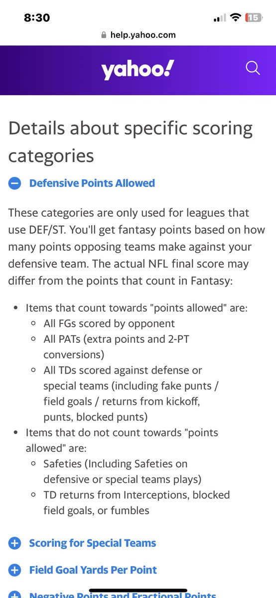 TG4Football's tweet photo. @YahooFantasy why did this team lose points from the Steelers pick 6? Website shows it shouldn’t negatively impact the DST https://t.co/VW92qTjh1v
