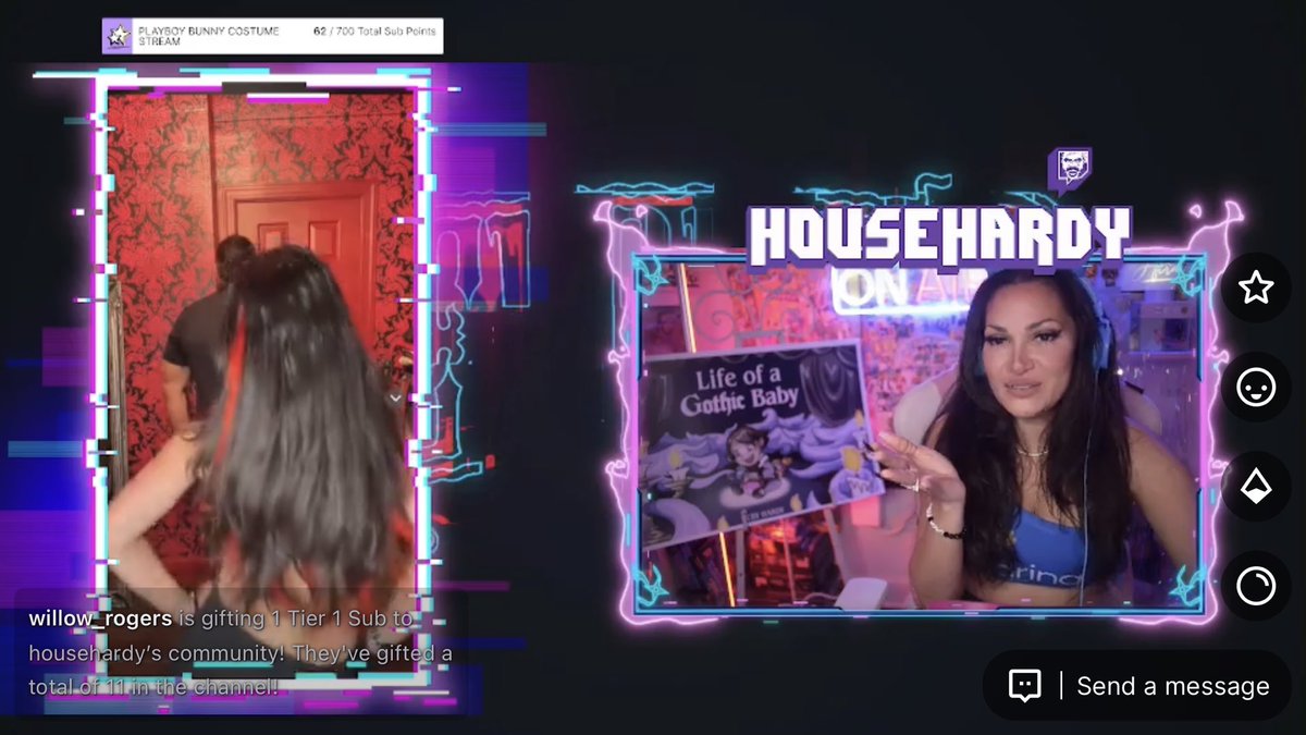 I enjoy watching #HouseHardy on twitch tonight! @RebyHardy