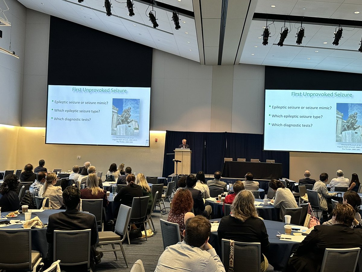CwruEpilepsy's tweet photo. It was an outstanding first day of the #EpilepsyColloquium with some excellent sessions &amp; cases being shared. There was intense discussion on seizure semiology &amp; various approaches to localization of Epileptogenic zone. Next few days are going to be action packed. #Neurotwitter https://t.co/BY1l9oAqdS