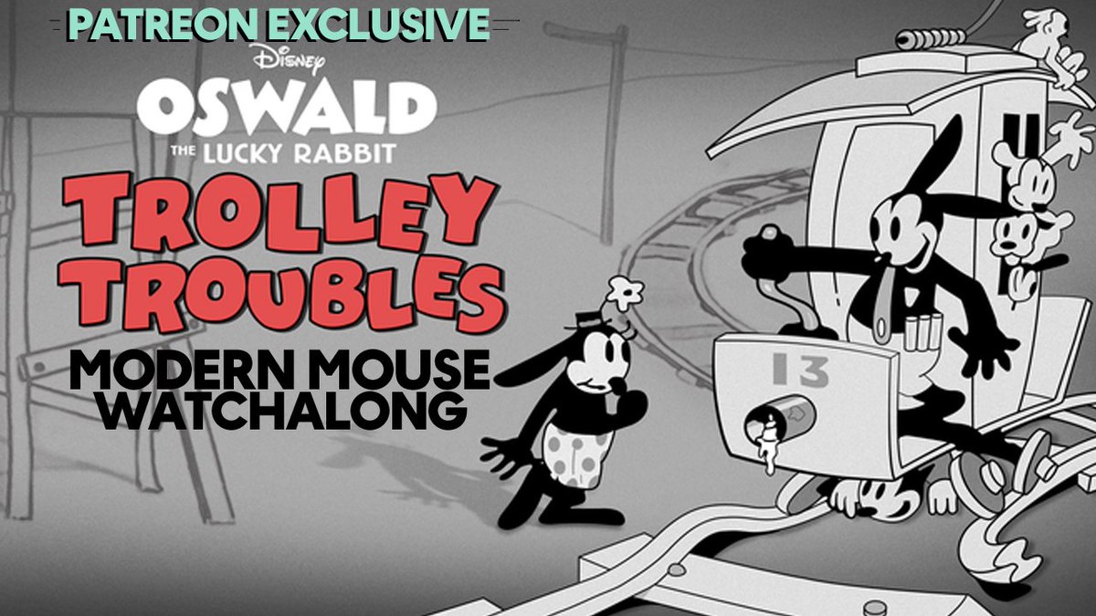 ModernMouseJosh's tweet photo. I have a new video up all about Oswald the Lucky Rabbit and his first short, Trolley Troubles. I drop tidbits about Disney before Oswald, the inspiration behind the character, and how the character helped create Mickey. Find it exclusively on Patreon. (https://t.co/kZWowJS8ha) https://t.co/xv8HDaBp3O