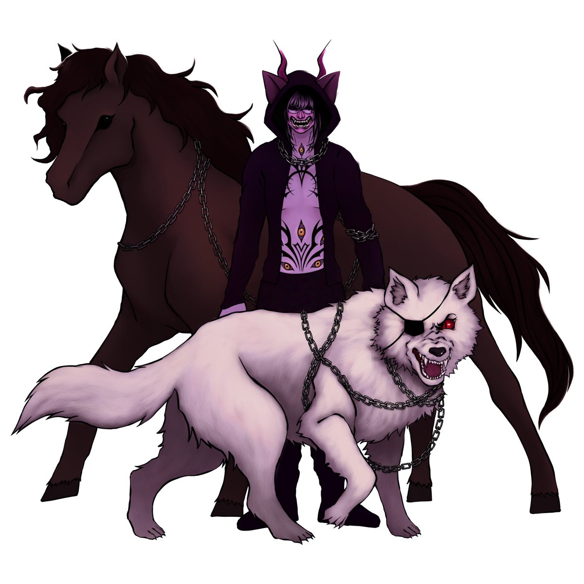 Yeager, Fenrir, and Trojan. I thought it’d be cool to draw a spray for the Pigeon and Divine shenanigans. #nopixel #nopixelfanart