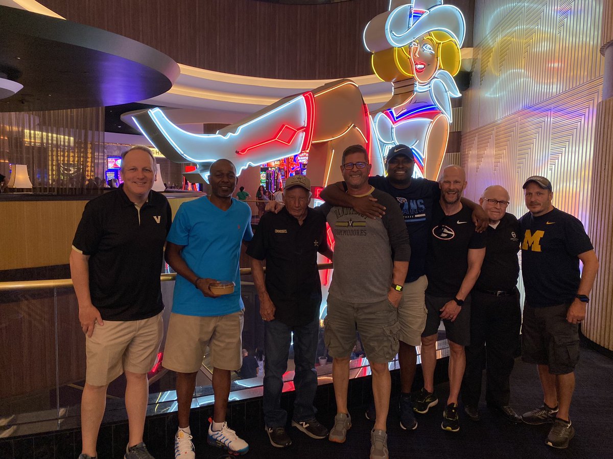drewhill29's tweet photo. Great annual trip to Vegas with a fantastic group of men. Going since 1994 with Dad……Vandy game was a disappointment, but Allegiant Stadium was cool. @LotusOfSiam #GoodPieVegas #EsthersKitchen were all excellent. https://t.co/bJM1WdPwMG