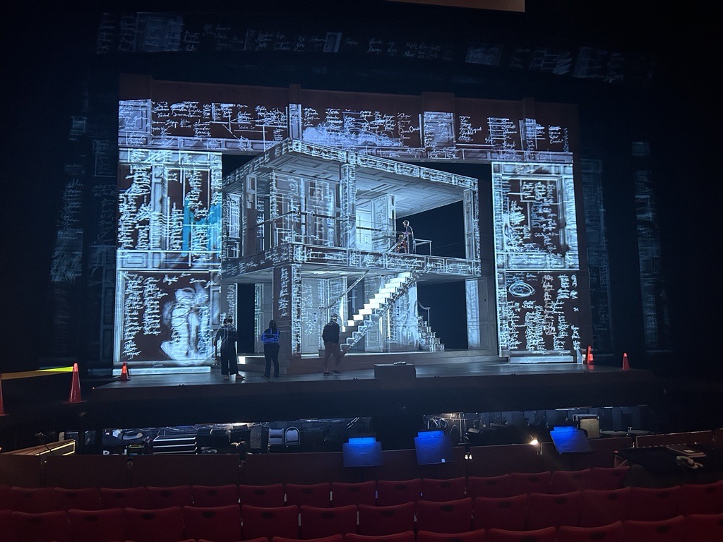 LAOpera's tweet photo. Lights, projection, action!

The finishing touches of #LAOGiovanni are coming together, and we aren't exaggerating when we say this staging is unlike anything we've ever seen. Your first full looks at this Mozart masterpiece are coming soon, stay tuned... https://t.co/wtapmtKoZv