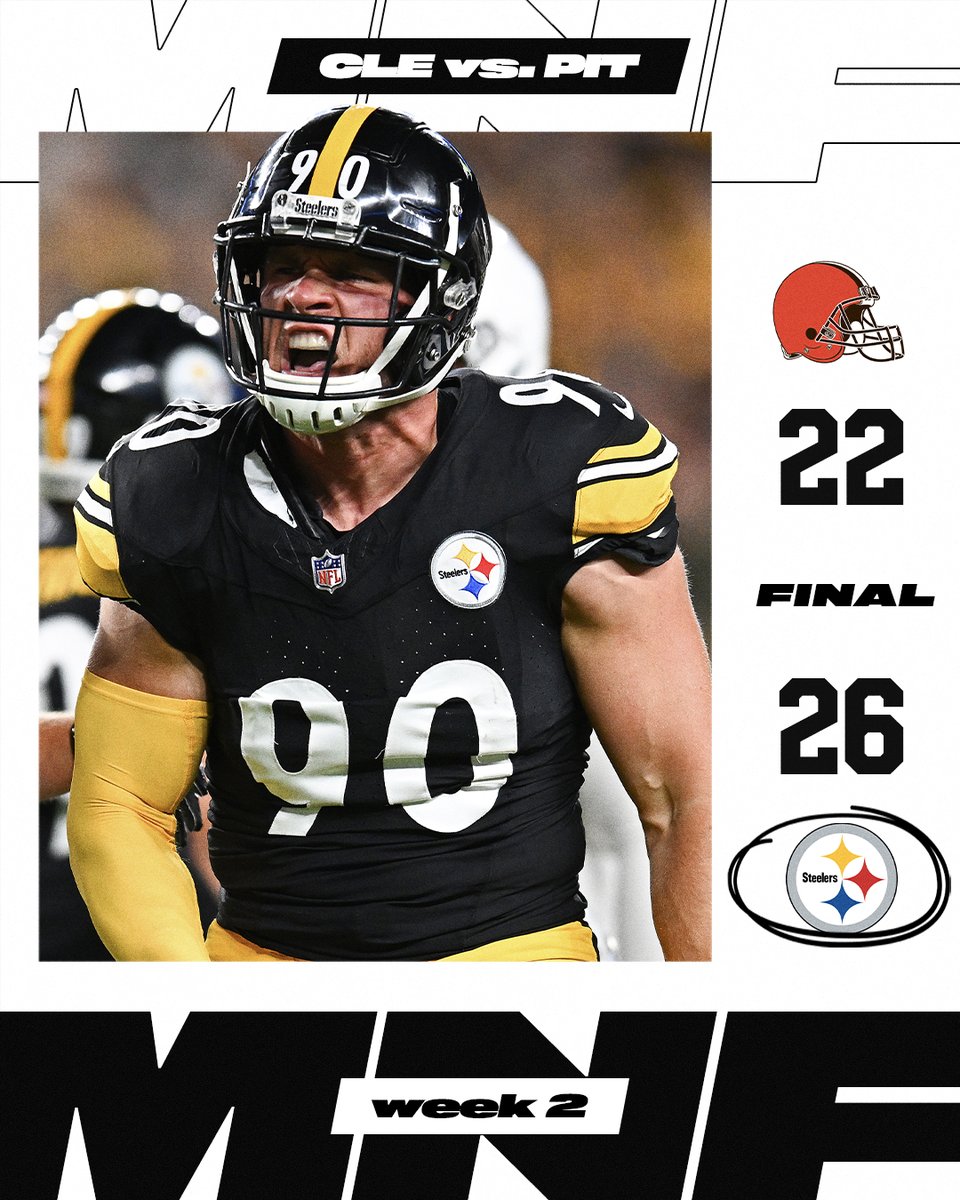 espn's tweet photo. The Steelers defend their home field to pick up their first win of the season 😤 

@steelers https://t.co/qyqNp8UD2D