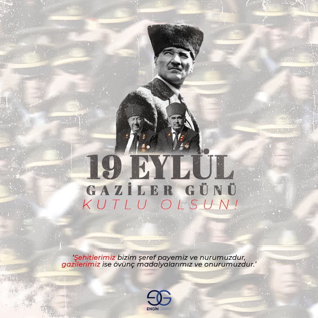 Başta Gazi Mustafa Kemal Atatürk olmak üzere, vatanımızın bölünmez bütünlüğü, milletimizin huzuru için canından can, kanından kan veren tüm Kahraman Gazilerimizi saygı minnet ve şükranla anıyoruz.

#19eylül #gaziler #günü #kutlu #olsun #gazi #şehit #vatan #engingrafik