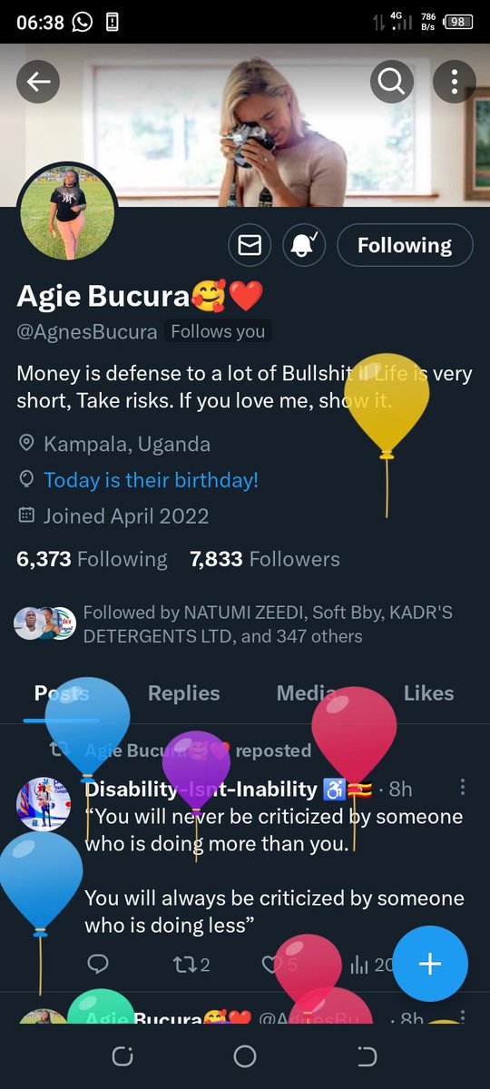 KavumaJessy's tweet photo. It's your birthday babe gal 🎉🎉. More years of love, happiness and beauty my dear. @AgnesBucura . Enjoy your day #agie. https://t.co/xIr1HGQJCR