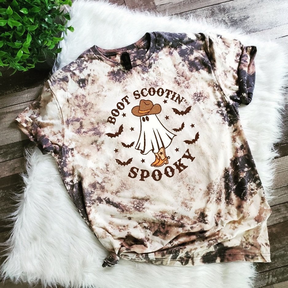s_tinsa's tweet photo. Jump into Halloween with this Boot Scootin Spooky Bleached Tee!!! Shop us for all your Halloween needs. #bootscootinspooky #halloweentee #halloween #bleachedtee #smallbusinessowners #fall #sublimationtee https://t.co/KvgmzE83Xi