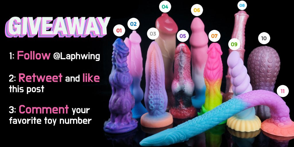 Laphwing (@laphwing) on Twitter photo π₯Itβs #giveaway time!π
π’Weβve been launching a lot of new fantasy dildos lately so thought weβd host a giveaway to give back to you guys. Be active and win your own giftοΌ
1β£ Follow us <a href="/Laphwing/">Laphwing</a>
2β£ Retweet and like this post
3β£ Comment your favorite toy number
πEvery π₯Itβs #giveaway time!π
π’Weβve been launching a lot of new fantasy dildos lately so thought weβd host a giveaway to give back to you guys. Be active and win your own giftοΌ
1β£ Follow us <a href="/Laphwing/">Laphwing</a>
2β£ Retweet and like this post
3β£ Comment your favorite toy number
πEvery