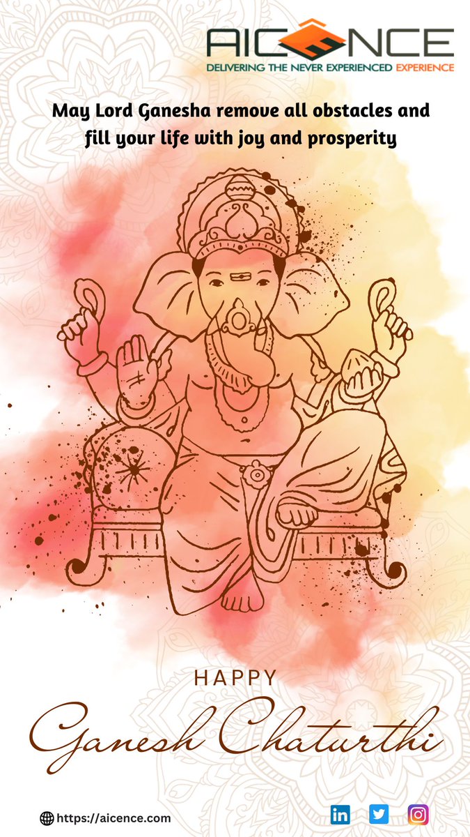 🙏May the blessings of Lord Ganesha remove obstacles and pave the way for success in all our professional endeavors. I wish you all a happy and prosperous Ganesh Chaturthi.🙏✨ #GaneshChaturthi #Prosperity #LordGanesha #BusinessBlessings #Prosperity