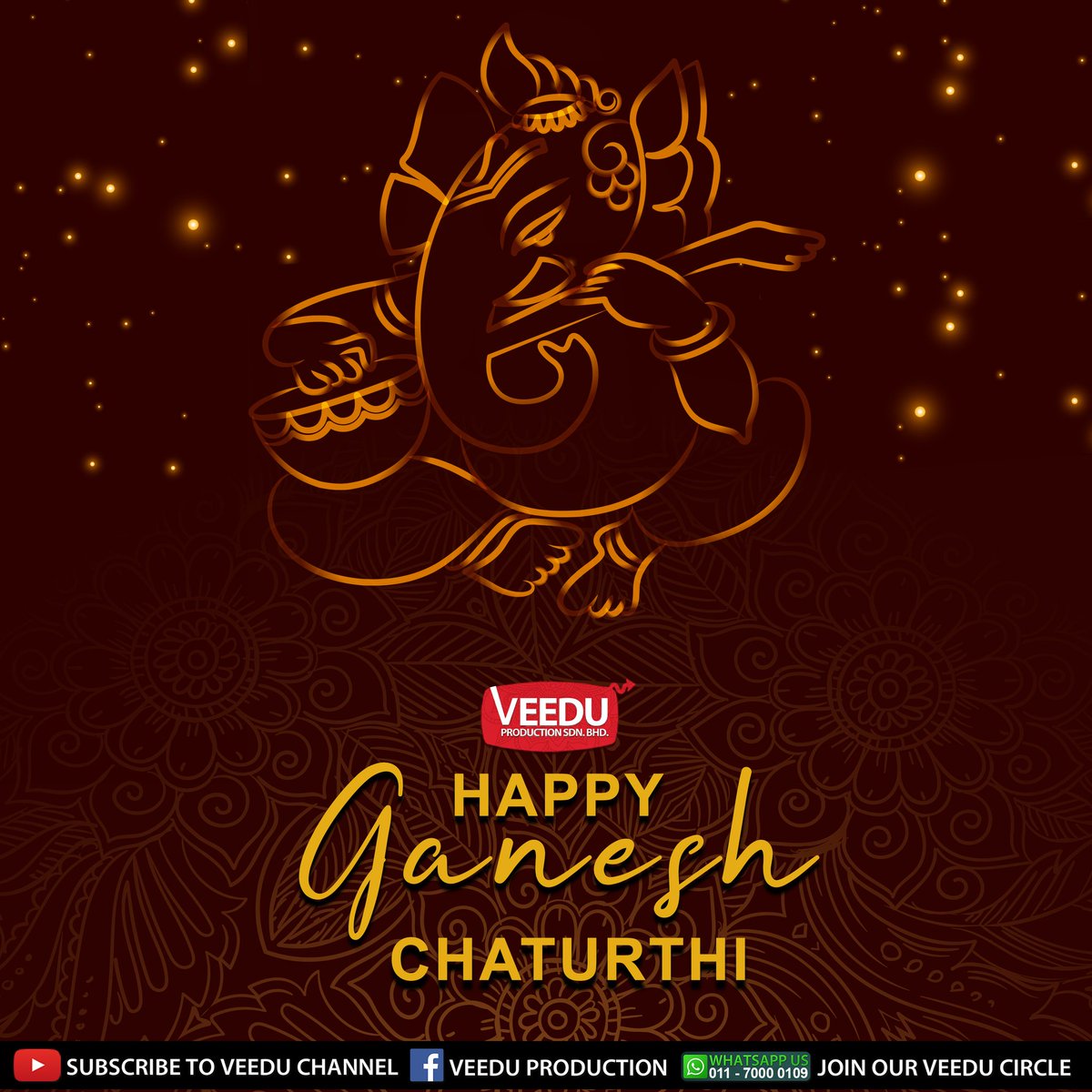 May the divine light of Lord Ganesh fill your life with immense joy, prosperity and happiness.

Happy Ganesh Chaturthi!

With ❤️,
@veeduproduction
#veeduproduction
#Ganeshchaturthi
#Ganapathybappamorya