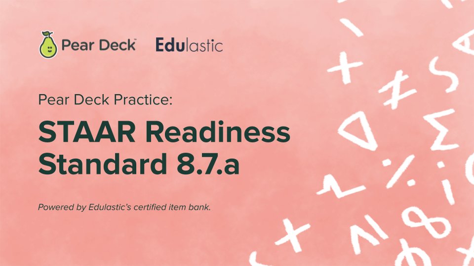 We've partnered with @Edulastic to create this STAAR Readiness Practice Set! 🌟 The comprehensive deck is designed to boost problem-solving skills related to volume in geometry. 📐 #Peartember Get your own copy by visiting: app.peardeck.com/share/view/d8g…