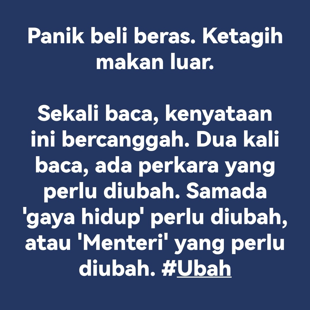 Panik. Ketagih.

#Ubah
#KitaBoleh