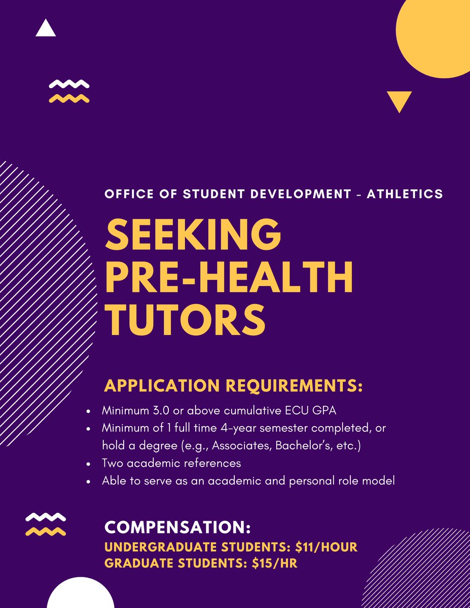 As a tutor/mentor, staff members assist students in becoming independent learners and developing motivation, organization skills, time management, and study skills. Apply here: forms.office.com/pages/response…
