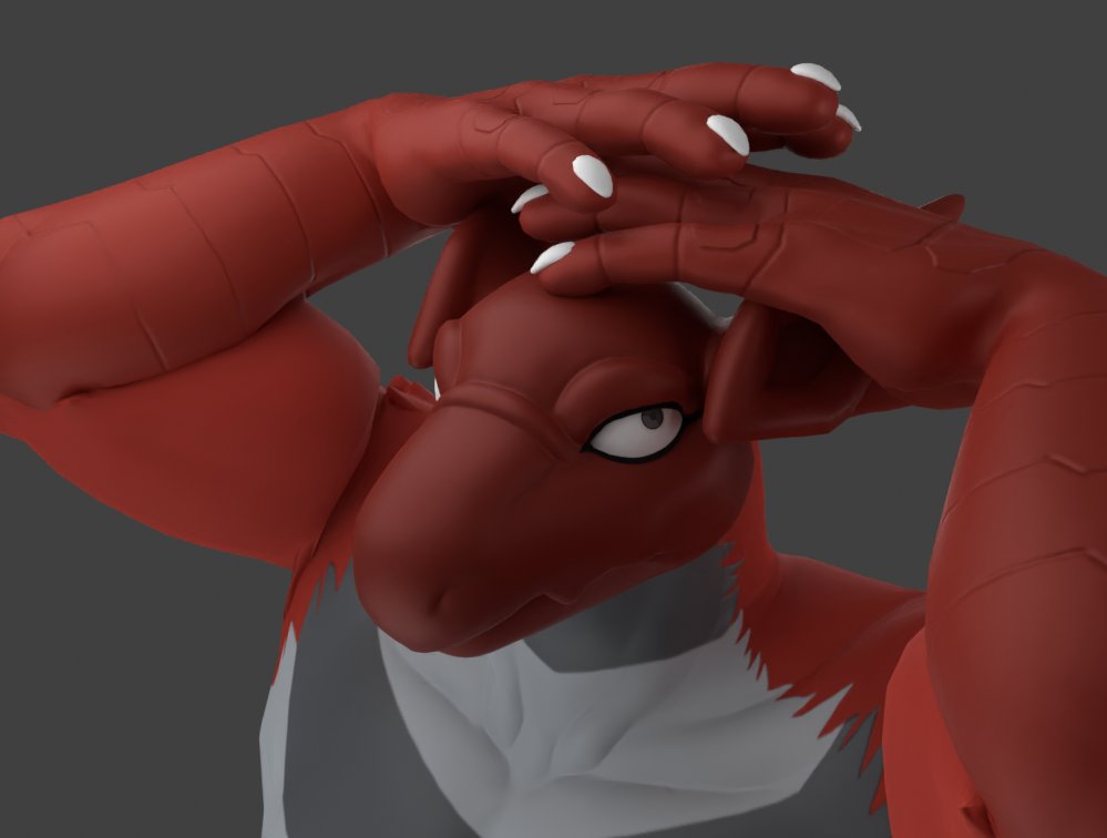 Reptilligator's tweet photo. if anyone is curious, here is what ram looks like without hair https://t.co/nwIlKxy89X