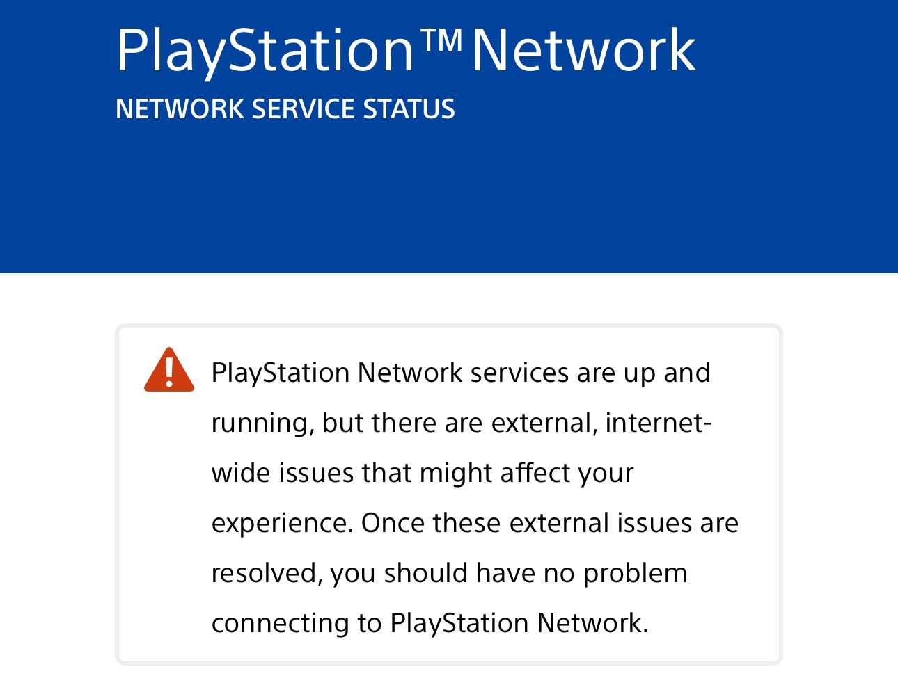 PlayStation Network currently experiencing issues