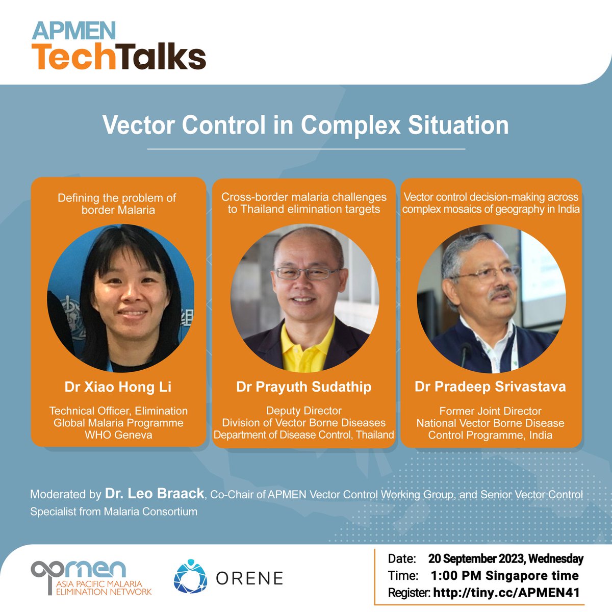 APMEN's tweet photo. Combating #malaria is complicated, which was worsen by natural #disasters, unregulated #cross_border migrations or complex mosaics of #vectorial_capacity and #susceptibility.
🤔How do countries cope when confronted by such complexities?
👉Join #TechTalks https://t.co/V0xdF2OMdt https://t.co/0L89J6Q8Qm