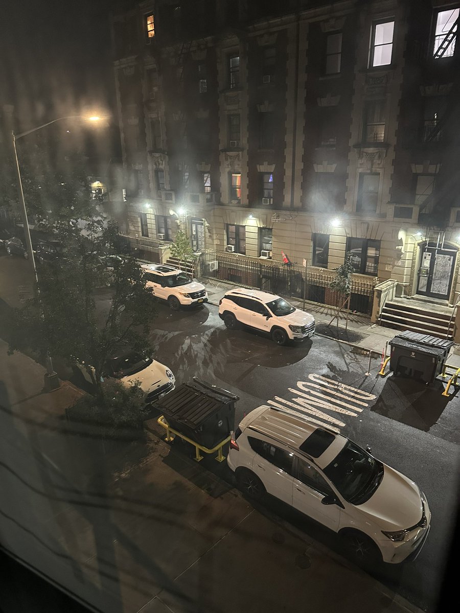 DrMathNYC's tweet photo. It’s trash day on my block, but what do you NOT see on the sidewalks??? No trash! That’s because the trash is in the new containers installed on the street. @ShaunAbreu @CMShaunAbreu @NYCSanitation @NYCMayor @NYCMayorsOffice #ratmitigation #byebyeratties #cleansidewalks https://t.co/fNlJmY52W7