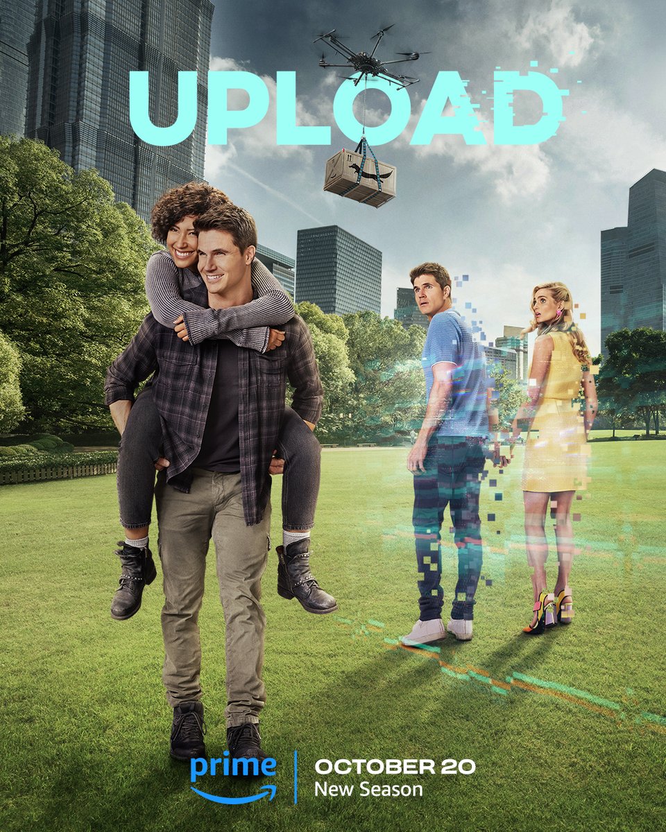 UploadOnPrime's tweet photo. pixelating its way into a new season. #uploadtv season 3 downloads october 20. https://t.co/1yTUoHtG0l
