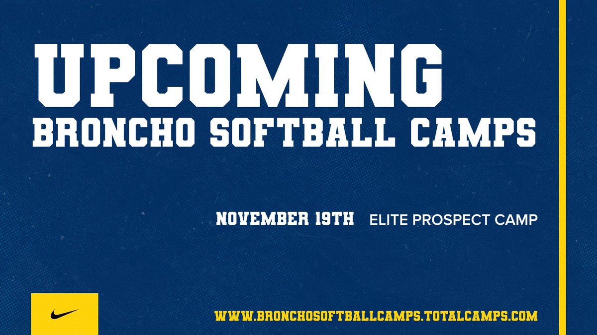 Attention!! Our Fall Elite Prospect Camp is up online. Follow the link below and get signed up! Look forward to seeing everyone there. #RollChos 

bronchosoftballcamps.totalcamps.com/shop/EVENT