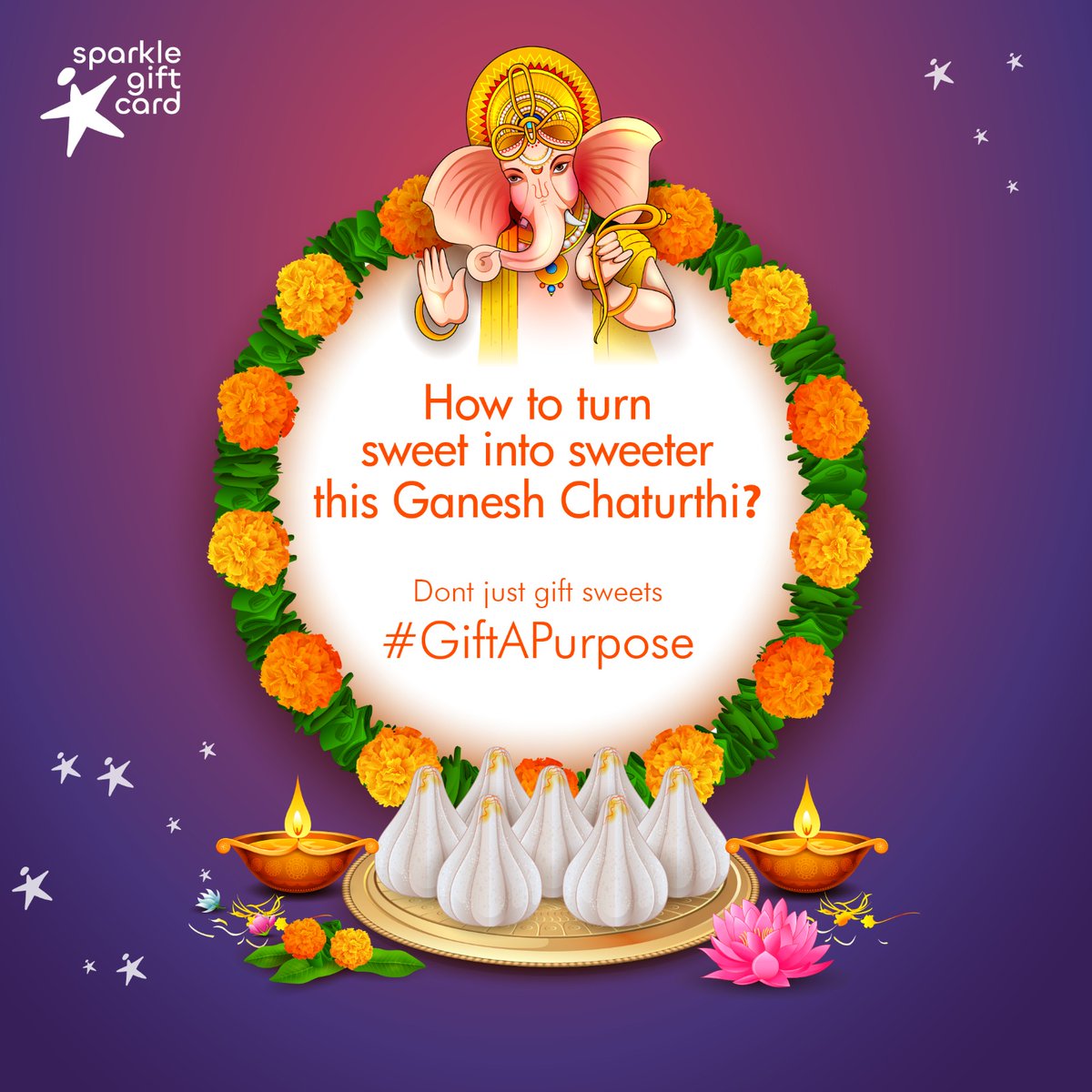 SparkleGiftCard's tweet photo. This year, let us make this special festival sweet and meaningful with a touch of Sparkle.
Wishing you a Happy Ganesh Chaturthi filled with
sweet treats and divine blessings!
#SparkleGiftCards #ganeshchaturthi2023 #festival #celebrations #lordganesha #blessings #mybappa https://t.co/Tg9GxETJza