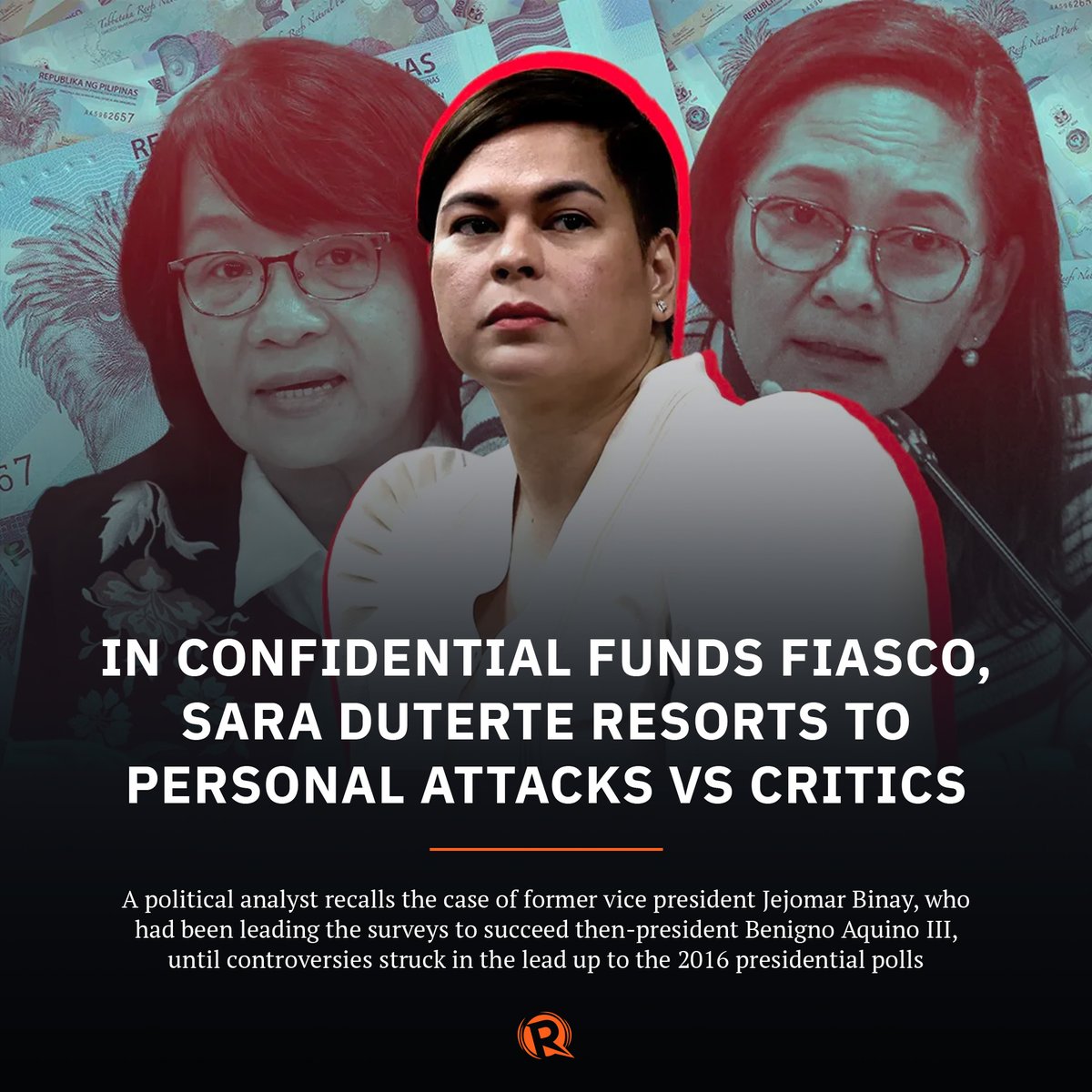 rapplerdotcom's tweet photo. While the Duterte-allied Congress skipped scrutinizing the Vice President’s use of CF, she couldn’t escape being excoriated by critics who grilled her on how and why she spent the P125 million confidential funds which, according to budget experts, was “unconstitutionally” obtained.
https://t.co/WtMYyFZeI9