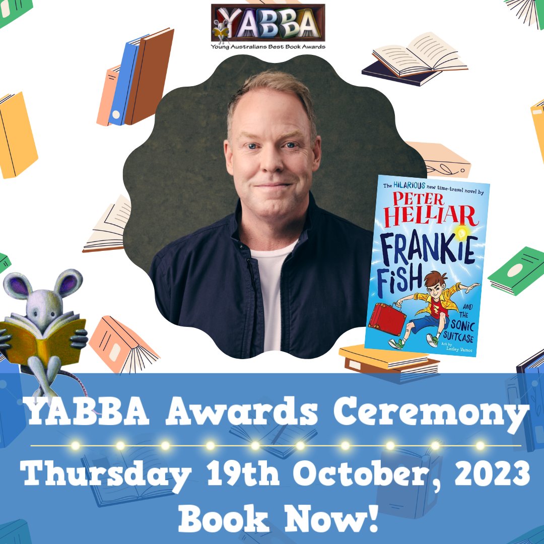YABBA Awards (@yabba_awards) on Twitter photo YABBA is thrilled to announce that Peter Helliar will host the YABBA Awards! <a href="/pjhelliar/">Peter Helliar</a> is one of Australia's favourite comedians and the best-selling author the Frankie Fish series.
Book now for a fun-filled day celebrating children’s books! yabba.org.au/awards-ceremony YABBA is thrilled to announce that Peter Helliar will host the YABBA Awards! <a href="/pjhelliar/">Peter Helliar</a> is one of Australia's favourite comedians and the best-selling author the Frankie Fish series.
Book now for a fun-filled day celebrating children’s books! yabba.org.au/awards-ceremony
