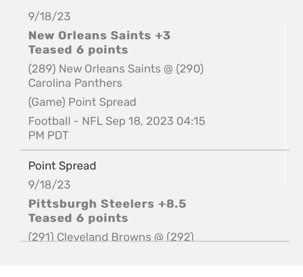 MarketMVP's tweet photo. So glad we only had 2 plays here tonight. 

Took a break this weekend with wedding festivities but we had 2 bangers for the squad tonight

Steelers/Saints Teaser -120 (3u) TBD
Each team to score a FG +120 (1u) ✅ https://t.co/rDNGdaxgK2