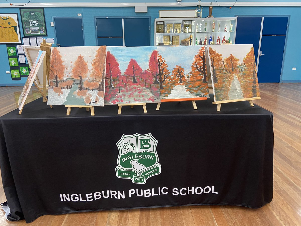 melindateaches1's tweet photo. Great to see our Senior Art Club’s paintings on display during our Education Day celebration! @IngleburnPs https://t.co/rGUPRhMrc2