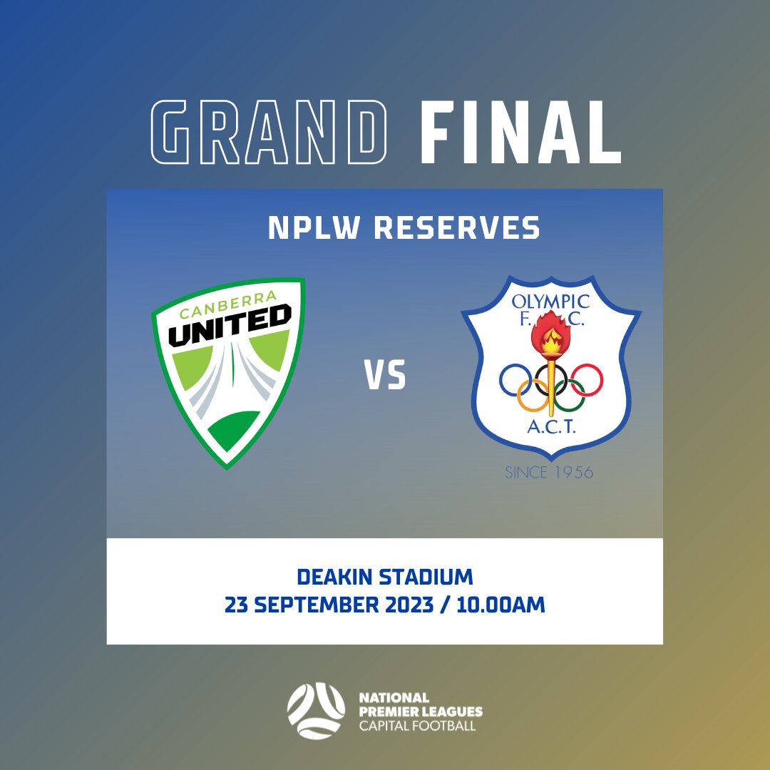 Grand Final day this Saturday at Deakin for our Senior NPL competitions! ADMISSION: Adults - $5 Concessions - Gold Coin Under 14 - FREE Official Program - $2 #GameOn