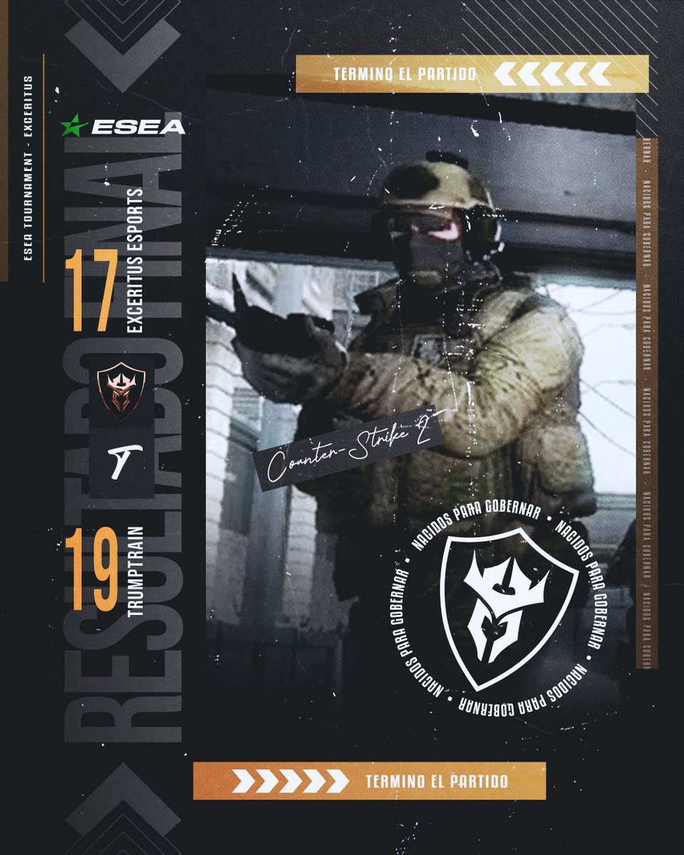 exceritus's tweet photo. Un partido complicado para nuestros gobernadores de #counterstrike2 que termina con resultado de 19 a 17 en contra 🫣🥹 Ahora debemos mejorar para revertir esta situación y seguir gobernando la @ESEA como se debe 😳😏
 
#exceritus #arribagobernadores #nacidosparagobernar #GOexcer https://t.co/GODG5X4ws8