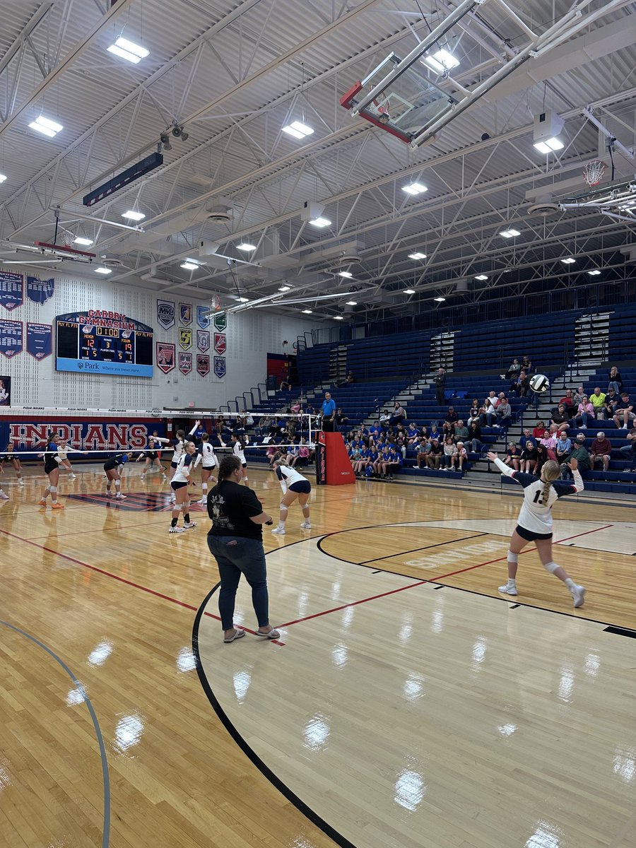 chiphare's tweet photo. What a barn burner in the Garbry tonight! Lady Indians come back from a 10-3 deficit in the 5th game to win the the last game 15-11 and win the match in 5 games! Great team win! Lady Indians hit the road tomorrow night at Stebbins for another conference matchup.#WeArePiqua https://t.co/ei6CzG3syS