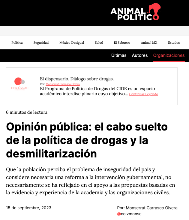 PPD_AC's tweet photo. ➡️Que la población perciba el problema de inseguridad #MX y considere necesaria una reforma a la intervención gubernamental, no se ha reflejado en apoyo a las propuestas basadas en la evidencia y experiencia de la academia y OSC @colvmonse
⛔https://t.co/QzfmIwasQP #DiplomadoPPD https://t.co/2kW1LmmJlX