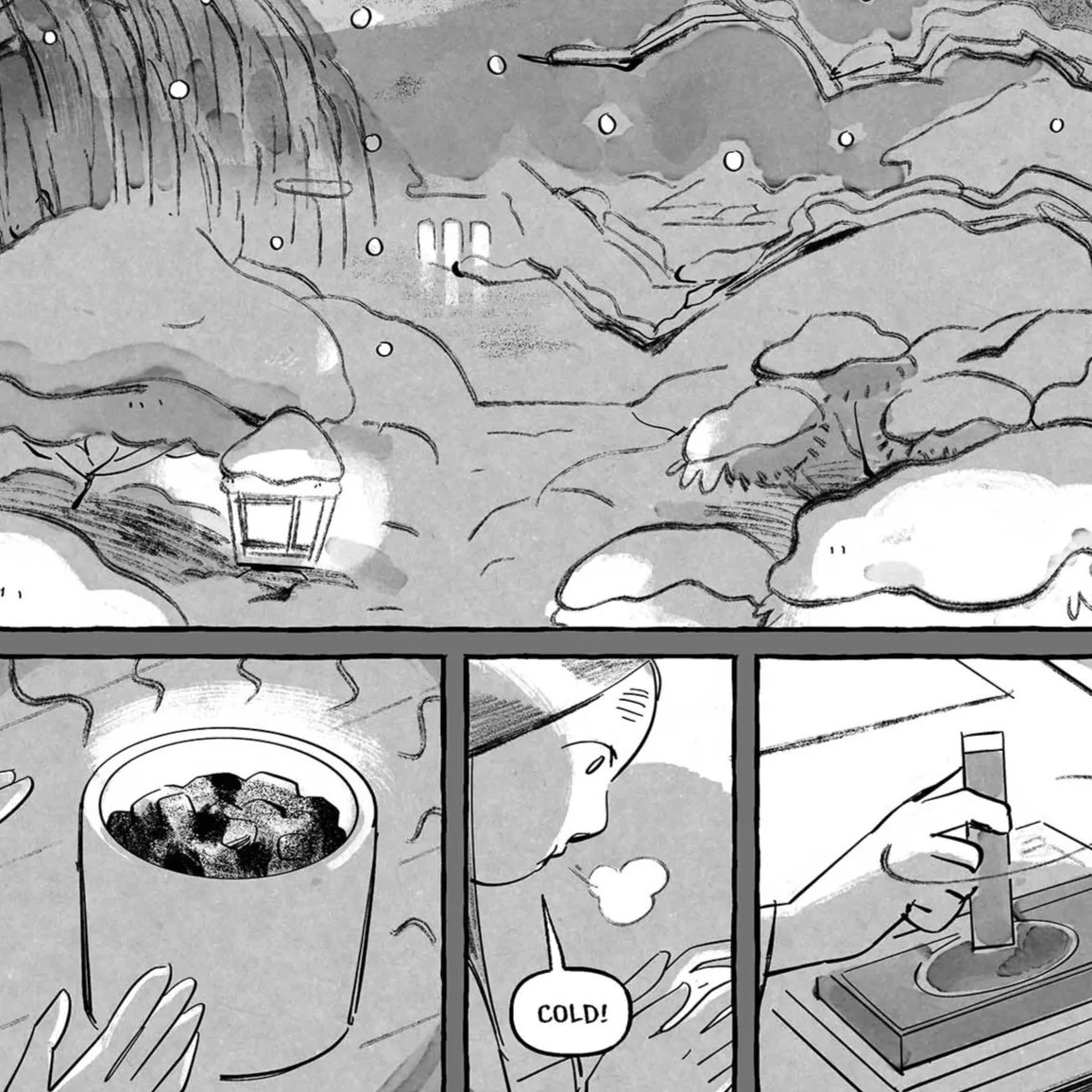 Hi! I'm pleased to say I'll be participating in @sbcomicsfair 2023. It's an online comic fair running Oct. 1-31! 🐈‍⬛️ 🌟 
Once upon a time, a strange creature sneaks into Kanna's room, and it won't leave. 
