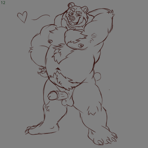 NaotoPandaren's tweet image. "Sad monday? Don't worry, here I am for you!"

WIP ✏️🐻 #furry #bear #telegramsticker