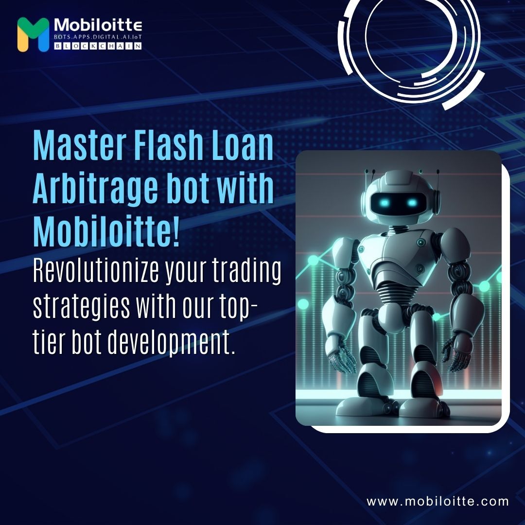 Mobiloitte's tweet image. Venture into profitable trading with Mobiloitte&apos;s Flash Loan Arbitrage Bot development. Tailored solutions for optimal gains. 

bit.ly/3D2H3po

#MobiloitteTrading #FlashLoanArbitrage #BotDevelopment #CryptoInnovations #SmartTrading #MobiloitteExcellence #Mobiloitte