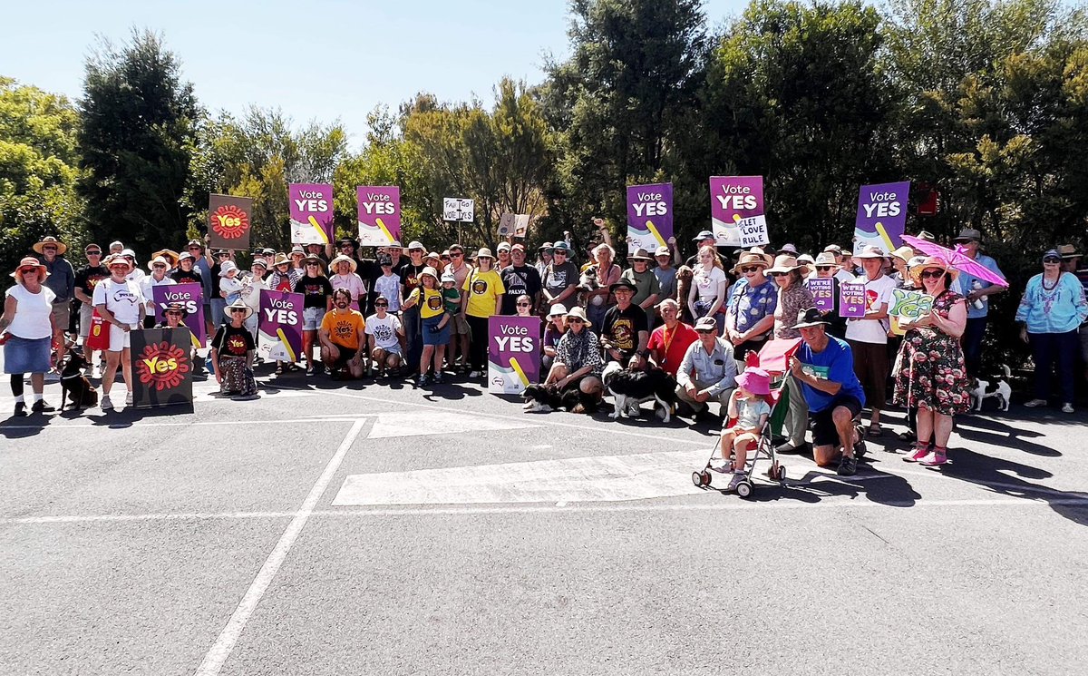 TAFEeducation's tweet photo. Had a terrific day in Grafton for #Walk4Yes on Sunday. So many people from different walks of life coming together to support a Voice to Parliament. This is community. This is unity. #VoteYes23 https://t.co/8QaPcJpJla