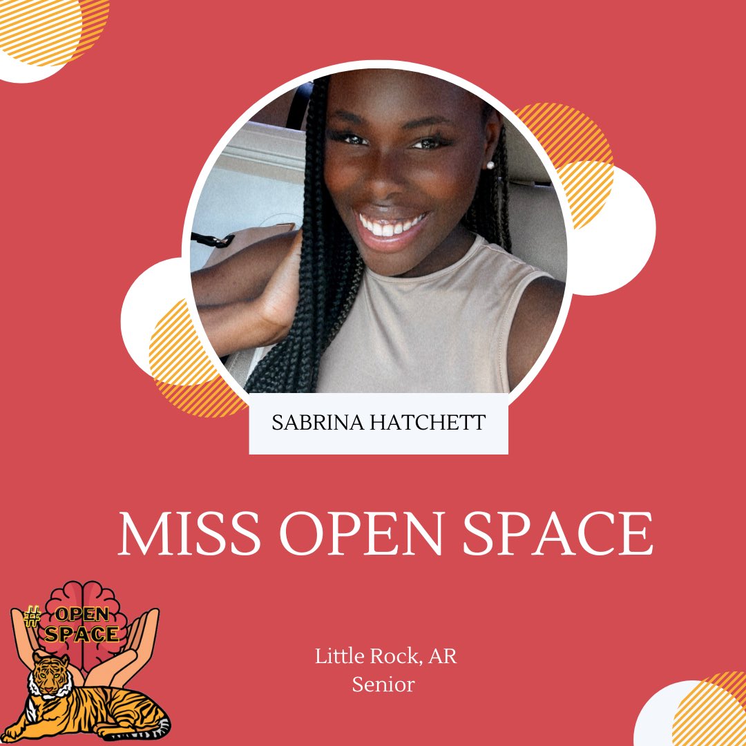 Greetings Open Space Family ! I am Sabrina Hatchett, a senior from Little Rock,AR and I am pleased to serve as the 2023 - 2024 Miss Open Space. I have been producing plays and sports events since the age 16 🎬