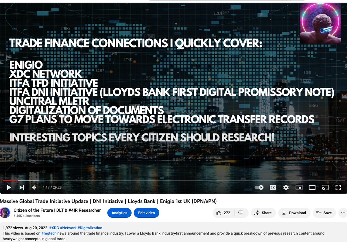 UtilityTheory's tweet image. #Enigio + Lloyds Banking Group Utilizing $XDC #DLT  for their Digital Document Infrastructure. 

If only more than 2000 citizens saw my deep research video on this topic in aug 2022!

youtube.com/watch?v=bL0PEC…