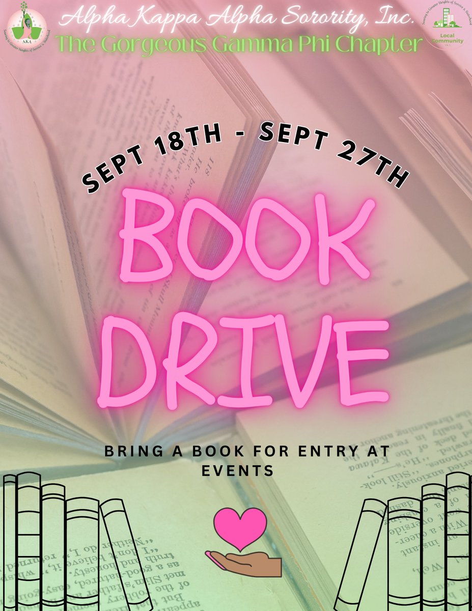 A booK a day keeps the stress away. Join the ladies of The Gorgeous Gamma Phi Chapter as we donate books for the students at Mclaurin Elementary School. Be sure to bring books to upcoming events for us to collect. We are appreciative and excited to receive your donations! 💗💚📚