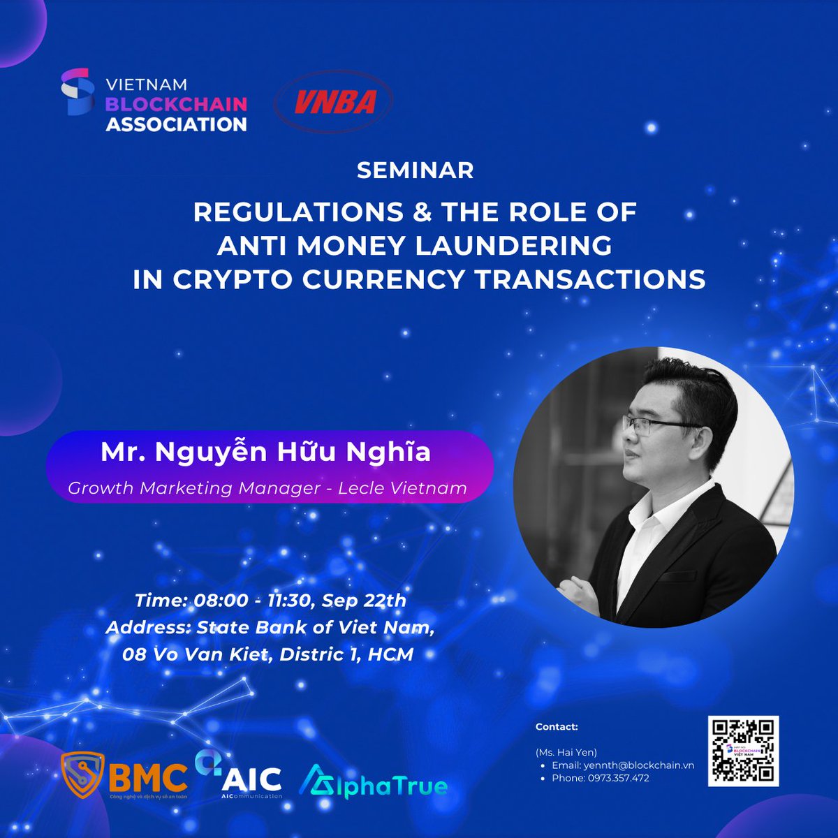 The seminar on Regulations and Roles of Anti-Money Laundering in #cryptocurrency transactions, organized by the Blockchain Vietnam Association and the Vietnam Banking Association in collaboration. 

#VBA #VNBA #Antimoneylaundering #AML #CTF