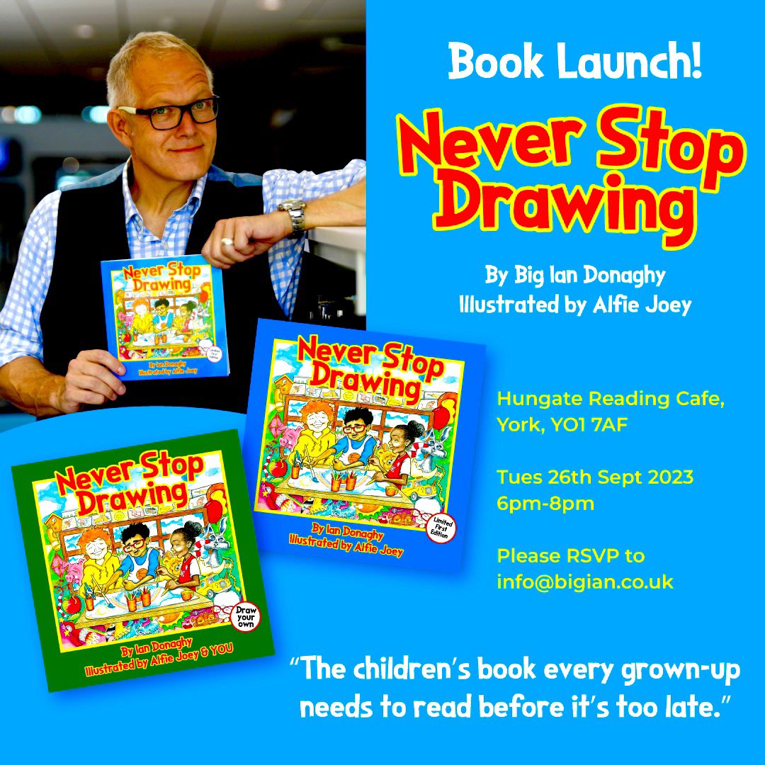 trainingcarers's tweet photo. #York launch of my new book #NeverStopDrawing illustrated by @alfiejoey at Hungate Reading Cafe Tue 26 Sep 6pm
Different NOT less.
Different NOT worse.
Just different.
#dyslexia
#adhd
#neurodiversity
#viveledifference
@Markgatiss https://t.co/jQBgBNH3vP