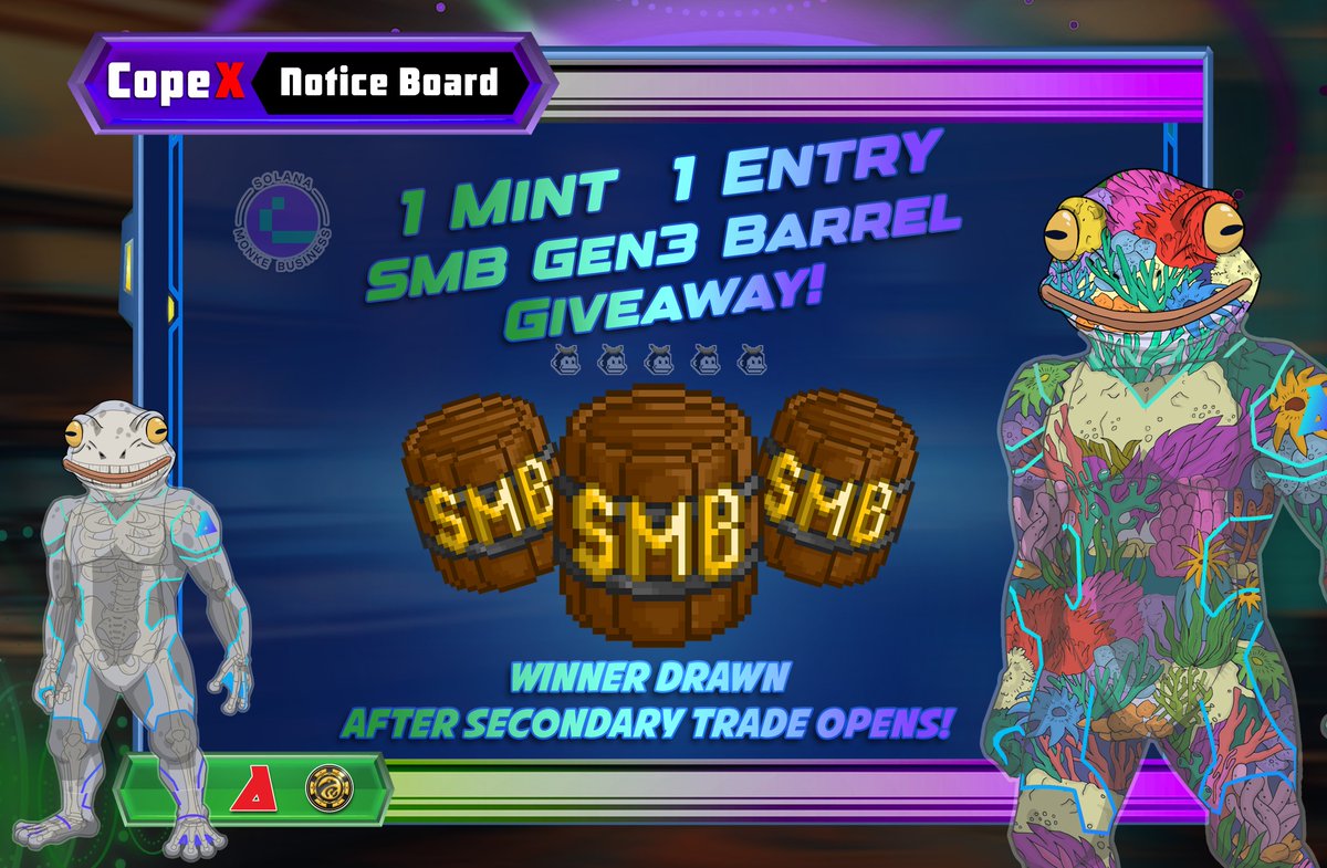 copecoinsol's tweet image. GM Ribbits, 🐸🐵

#SolanaNFTs #SolanaGiveaway #CopeX #AX