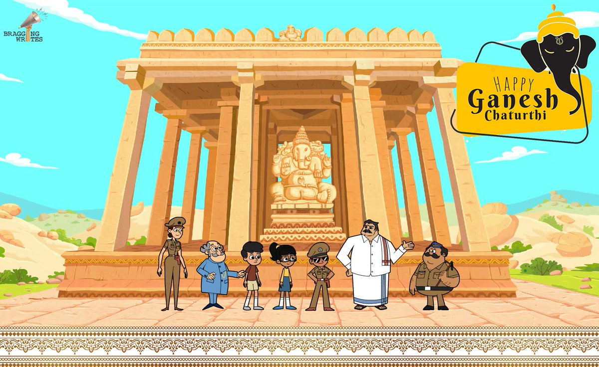 Braggingwrites_'s tweet photo. May Lord Ganesha bless you with a trunk full of modaks and a life full of laughter. Bragging Writes wishes you a Happy Ganesh Chaturthi!

Ep: Little Ganesha in Hampi written by Bragging Writes. Only on Discovery Kids and  Discovery Plus.

#GaneshChaturthi
#BraggingWrites https://t.co/T4Z2YhRIp5