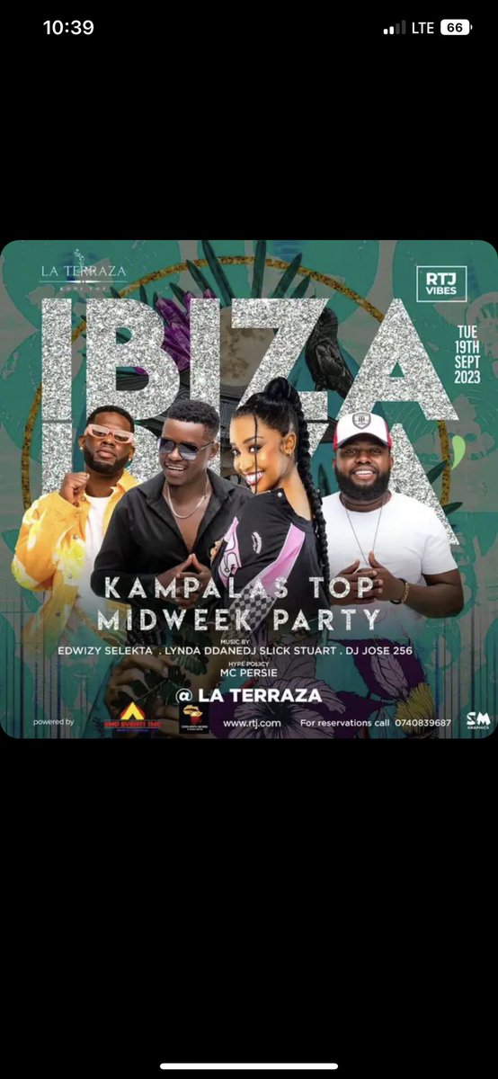7StarDeejay's tweet photo. Tuesday cool offs are always at #laterrazaug ,#IBIZA is the best midweek night you will find around Kampala, @djSlickStuart is among the top djs ready to entertain you so miss not👌 https://t.co/JFmS8uE5ba