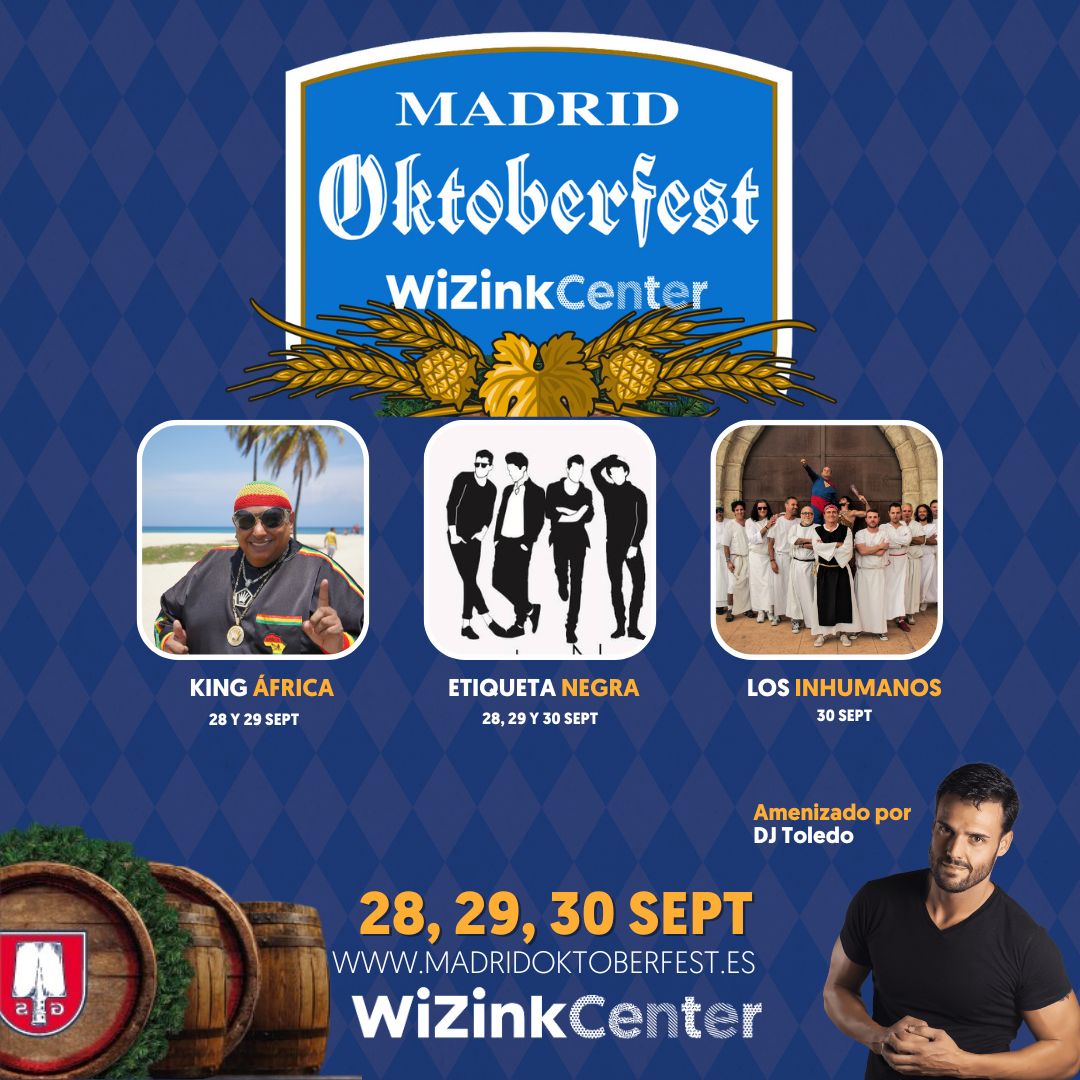 ¡ARTISTAS CONFIRMADOS! 🍻

🎵 Todavía estas a tiempo, elige el día que quieres vivir esta gran fiesta y reserva tu mesa. El 28, 29 y 30 de septiembre en el #WiZinkCenter.

👉 Últimas entradas: madridoktoberfest.es
