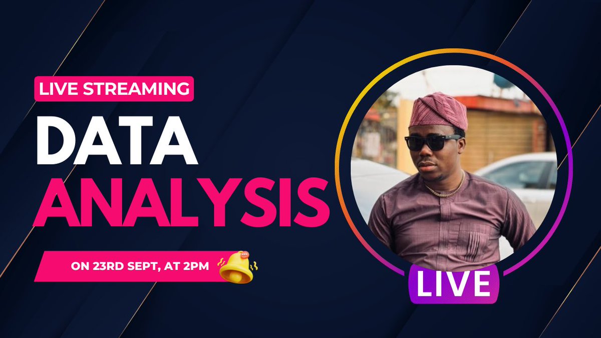 starboy_abefe's tweet photo. Join me on my YouTube livestream session where I would be analyzing the popular SUPERSTORE DATASET with EXCEL, SPSS and R.

The goal is to make you know that your job as a DATA ANALYST  is to provide a solution to problems and the tools should not be your main focus 🧘‍♀️.

On this livestream, you will be able see my thought process and know how I approach a DATASET.

This livestream is for both data enthusiasts, beginners and pros who are willing to learn one or two things regarding DATA ANALYSIS.

You don’t want to miss this 😁
Link to livestream  ⬇️
https://t.co/L7TzSypMIa

Kindly help me RETWEET this so that we can get to as much people as possible. 🙏🏻

Cc @Rita_tyna @malcom_okonkwo @PromiseNonso_ @Nonso_Analytics @Davud_Akh @Toby_Davids @iam_Uchenna @_itzdvine @DataEvang_ @TheOyinbooke @OseghaleFaithO1 @seyiflawless @phaibooboo  @ezekiel_aleke @thenaijacarguy @MubarDauda @Olaoluwa__Mercy @superweirdpm