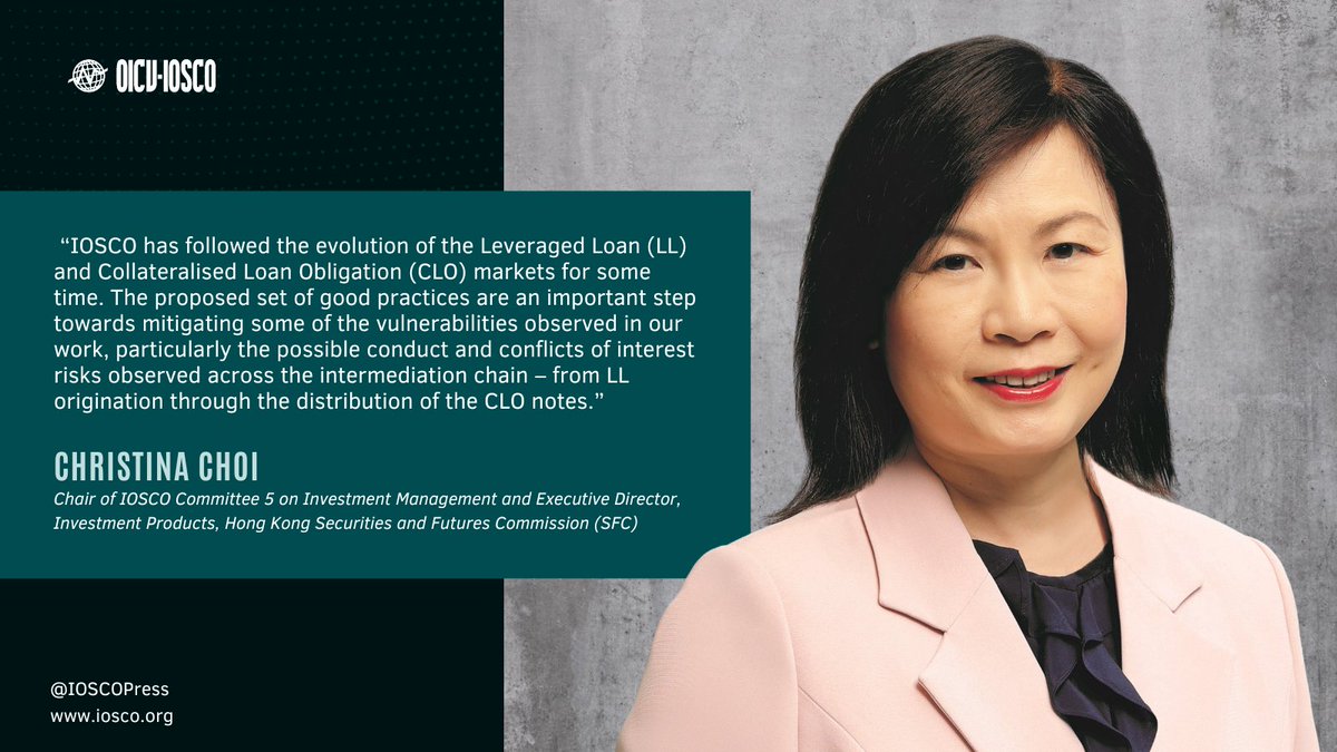 IOSCOPress's tweet photo. https://t.co/sCBVXvedqX
#MarketIntegrity #SystemicRisks #PrivateFinance https://t.co/wlxydBgSOB