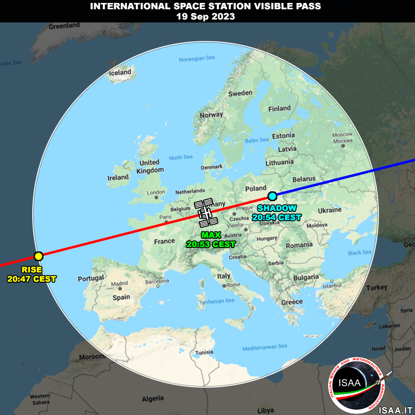 RikyUnreal's tweet photo. ITA 🇮🇹
Stasera 19 settembre ci sarà un passaggio della #ISS visibile da tutta Italia (favorito il nord).
Appuntamento alle 20:50 circa (ora locale) meteo permettendo.
Buona caccia!
#SpotTheStation #Expedition69 https://t.co/SYMe08fQoi