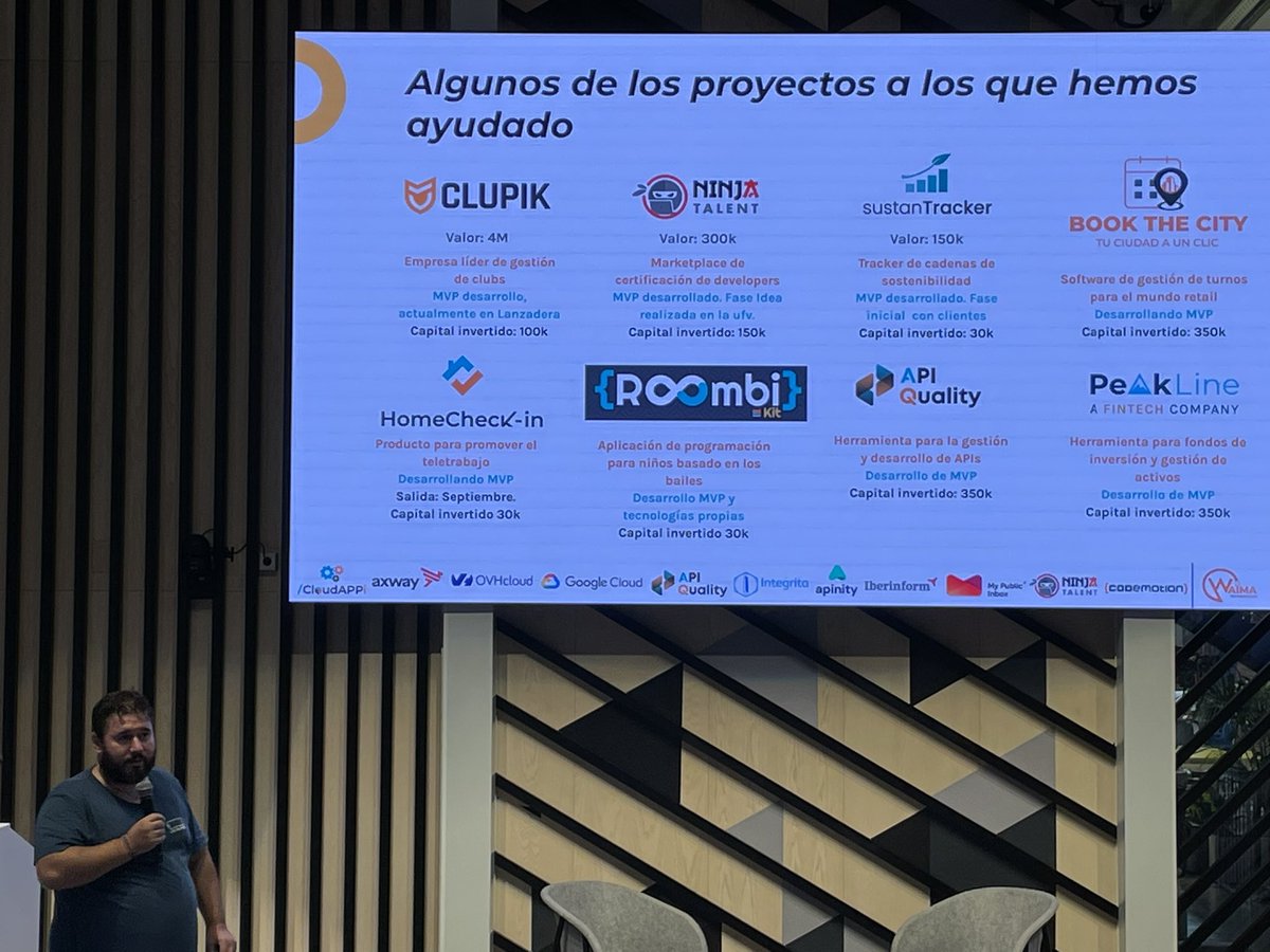 igdelvalle's tweet photo. Empezando #STARTUPSylasAPIs23 con Marco Antonio Sanz de @Waima_Tech , aceleradora de startups https://t.co/mjZmOCviD3